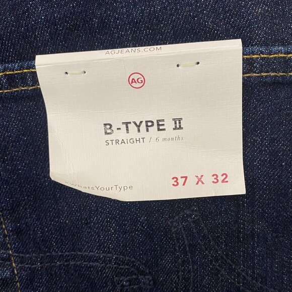 AG Adriano Goldschmied B-Type II Straight Denim Jeans Men's 37X32 Dark Wash New - Picture 9 of 11